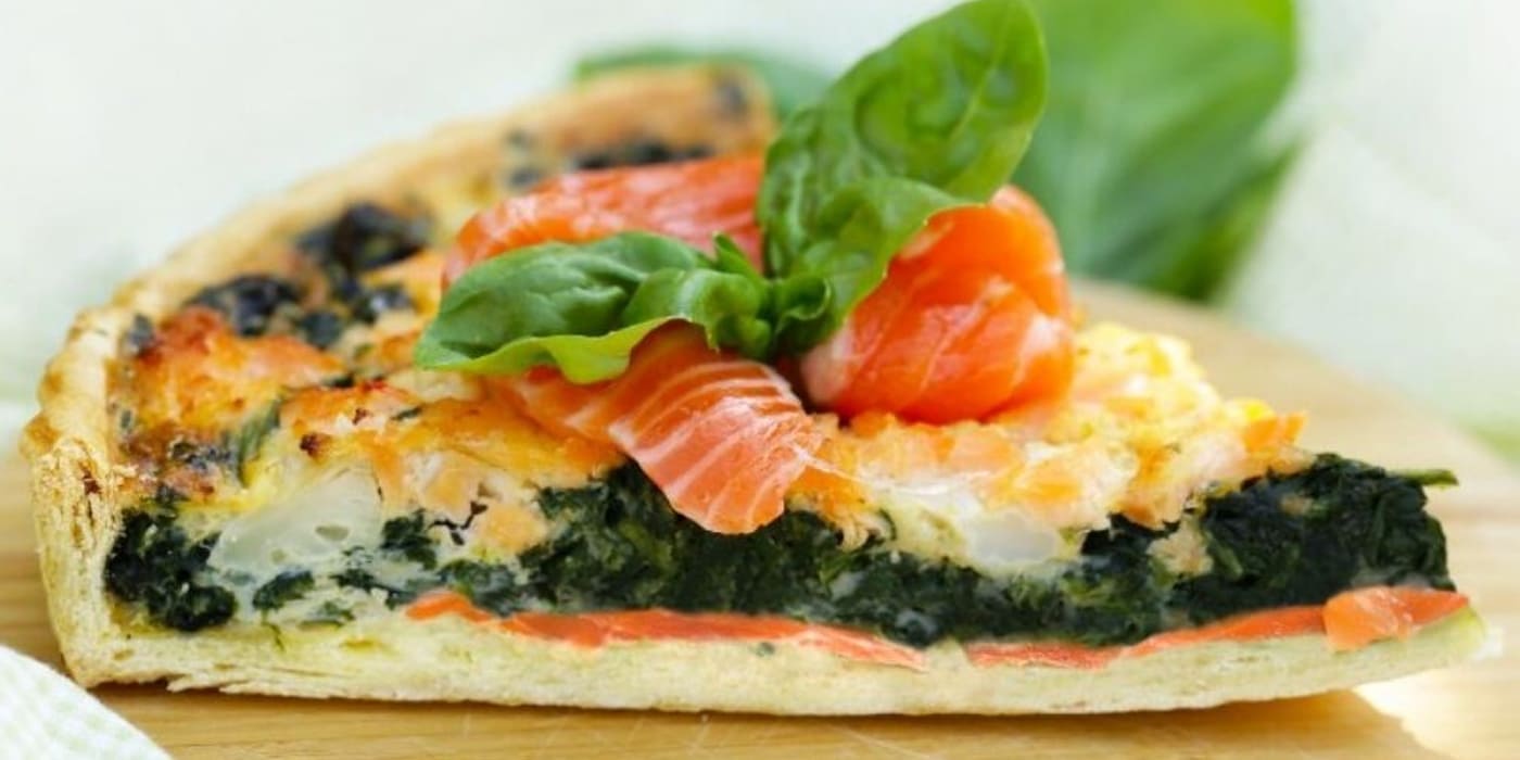 Pastel de salmón ahumado al horno