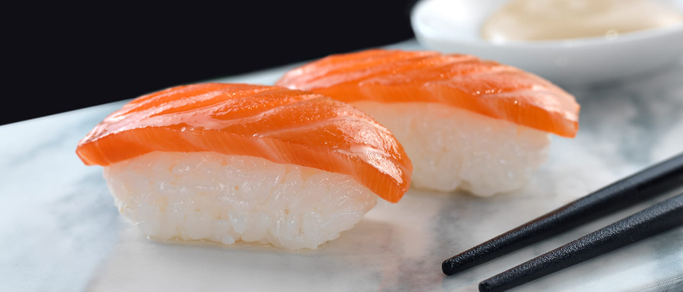 Sushi de salmón ahumado
