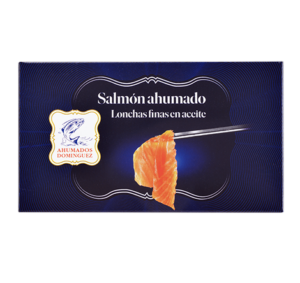 Lata de salmon ahumado