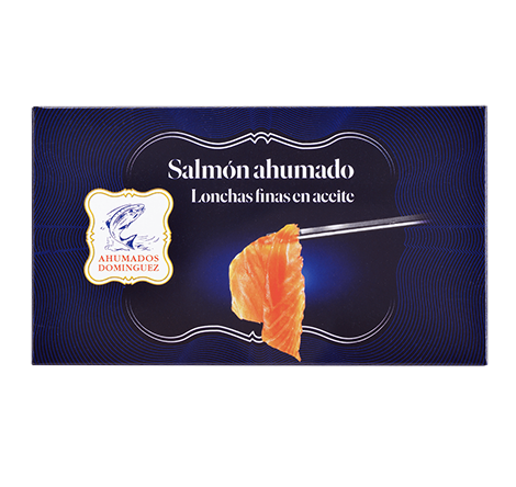 Lata de salmon ahumado