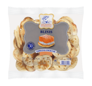 Mini blinis para salmón ahumado