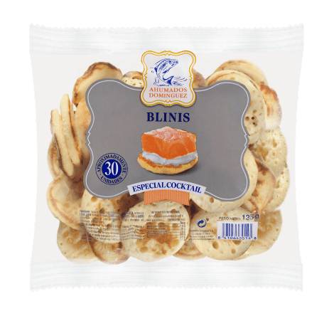 Mini blinis para salmón ahumado