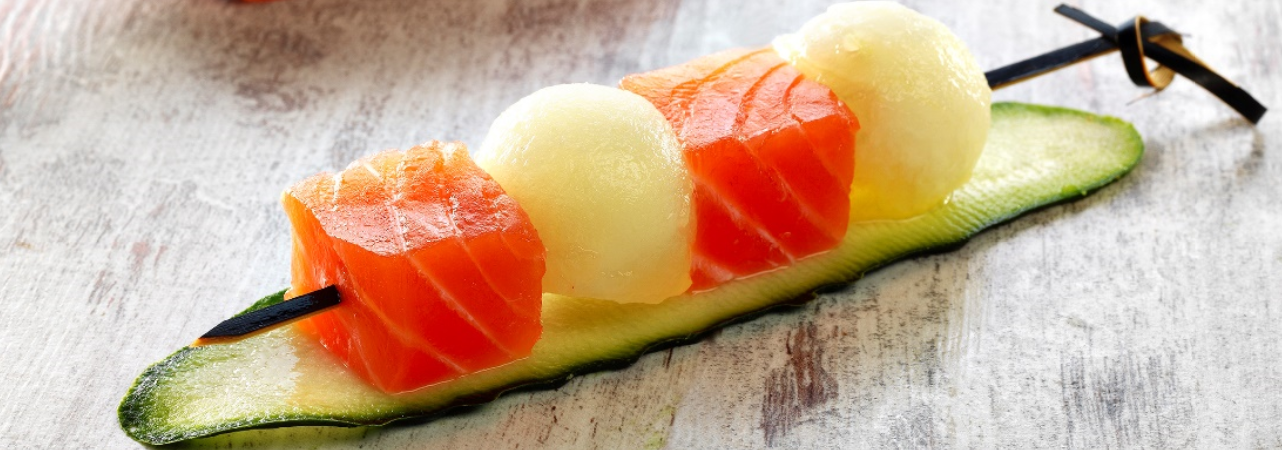 Aperitivos de salmon ahumado para Navidad