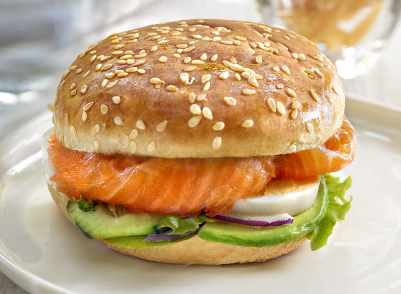 Hamburguesa de salmon