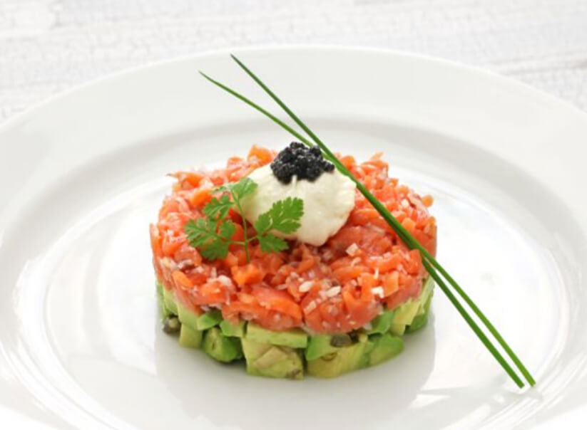 Tartar de salmón ahumado
