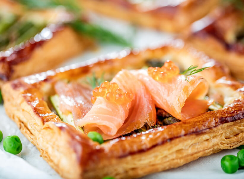 Receta trenza de hojaldre salmón ahumado