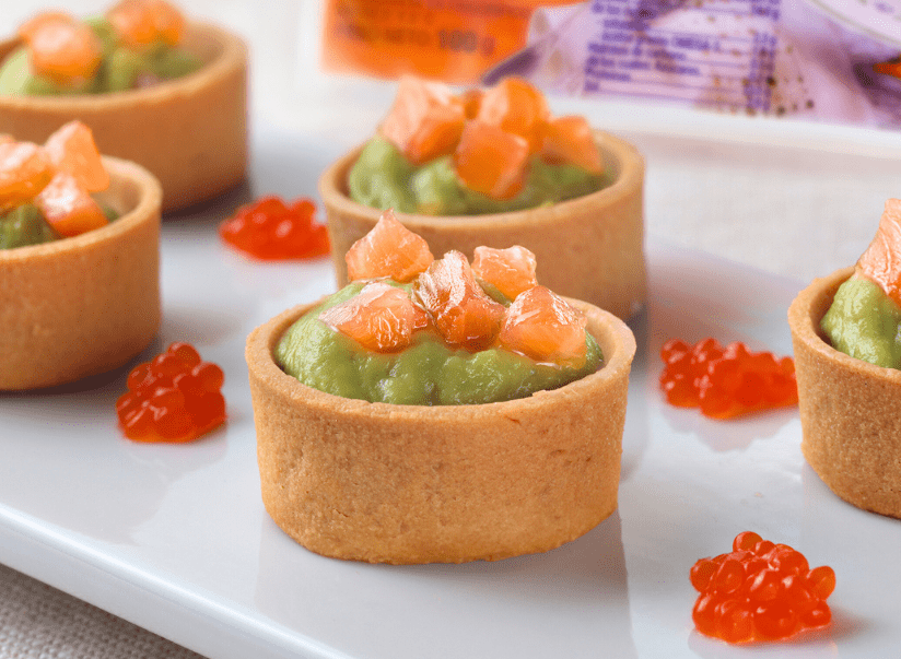 Tartaletas de salmón ahumado
