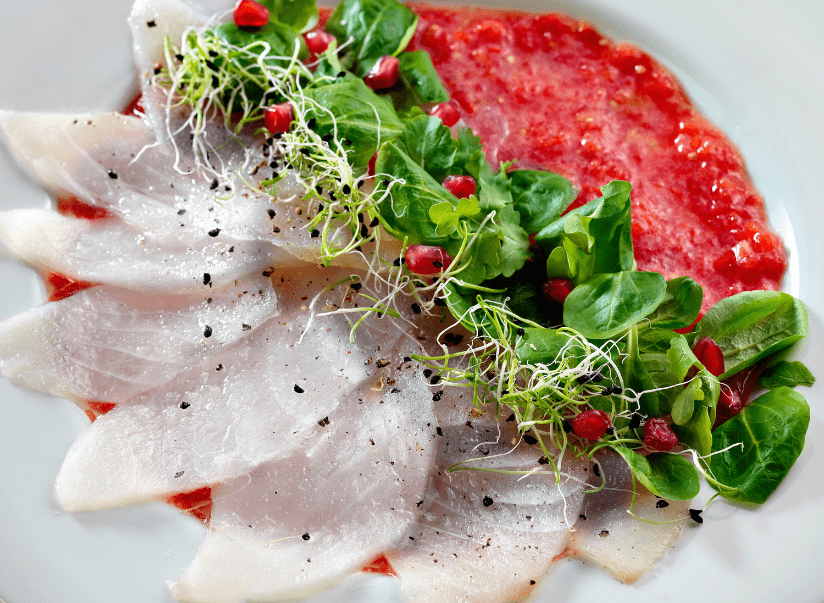 Carpaccio de bacalao