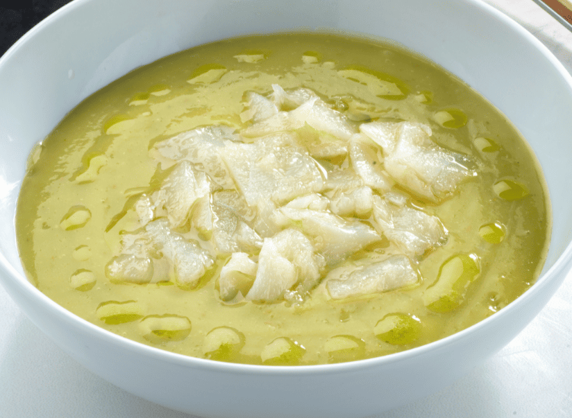 Sopa verde o gazpacho verde