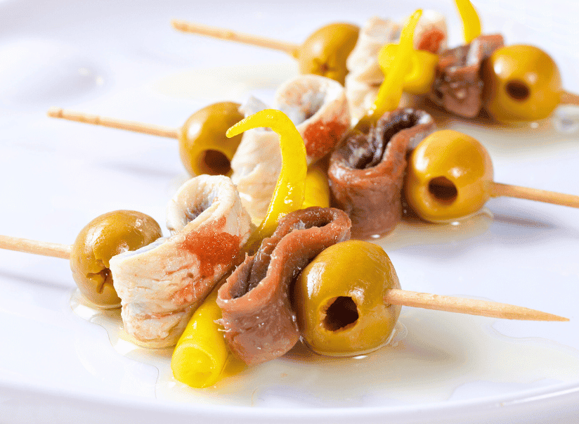 Gildas caseras de anchoa y boquerón
