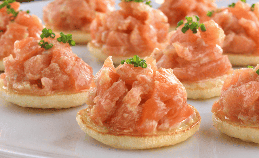 Receta blinis tartar